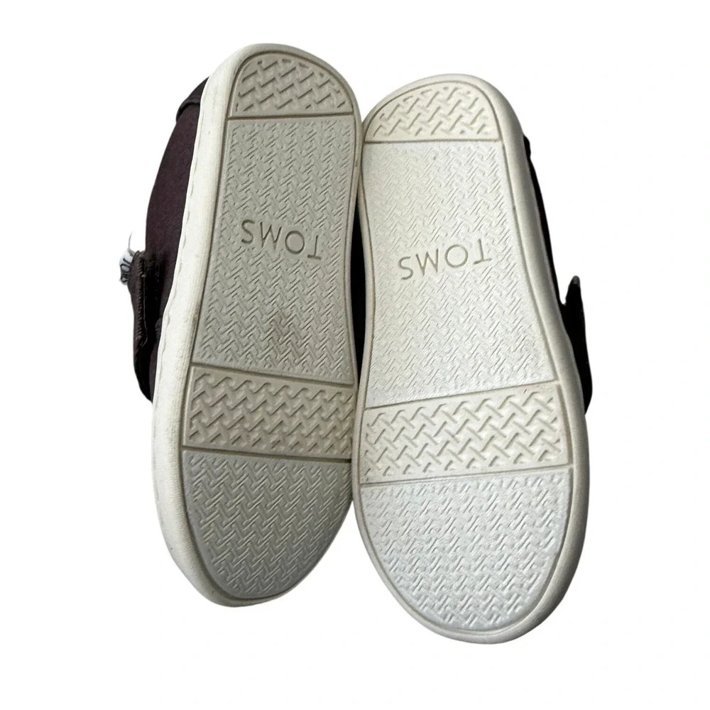 TOMS Classic Ash Canvas‎ Toddler Slip On Tiny Shoes Grey Unisex Size 8C New